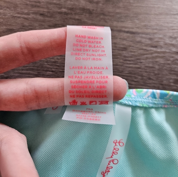 Lilly Pulitzer Light Blue Pink Mitra Bikini Bottom NWOT Size 0 - Picture 10 of 14